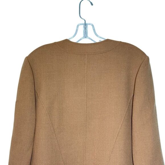 Vintage Andre Laug Brown Long Sleeve Wool Blazer Suit Size 12 Italian Couture - Picture 5 of 9